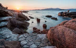 Corsica, nature, sea, rock