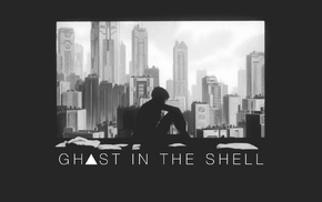 Kusanagi Motoko, screenshots, minimalism, Ghost in the Shell