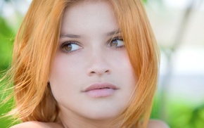 redhead, Violla A., nature, brown eyes, girl