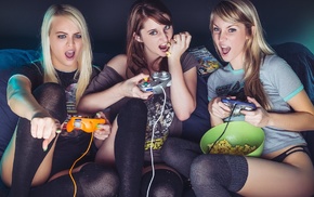 gamers, girl, GameCube