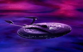 spaceship, Star Trek, artwork