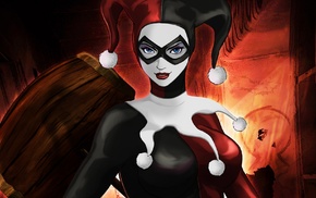 Harley Quinn, DC Comics, digital art, Joker, Batman