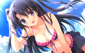 anime girls, bikini