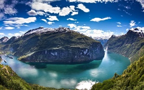 mountain, landscape, Norway, Geiranger, nature, lake