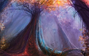 trees, fantasy art