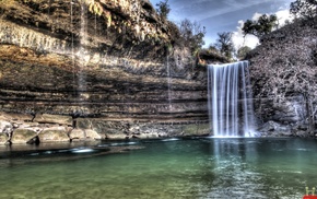 waterfall, nature, landscape