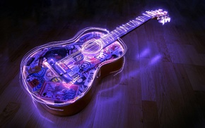 neon, guitar