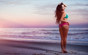 sea, model, girl
