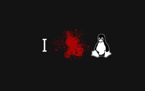 Tux, love, Linux