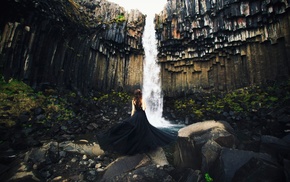 nature, landscape, waterfall