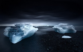 nature, landscape, ice, beach