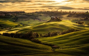 nature, Tuscany, landscape, hill, Italy