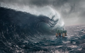 digital art, sea, fantasy art