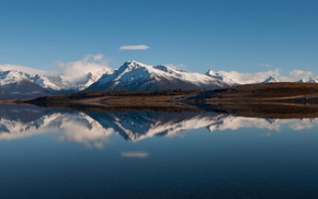 mountain, nature, reflection, landscape, snowy peak