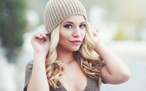model, portrait, blonde, girl, face