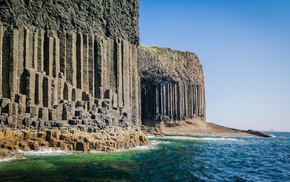 rock, nature, landscape, rock formation, pillar, sea
