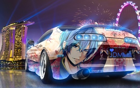 colorful, Super Car, Tony Kokhan, anime, JDM, Toyota Supra