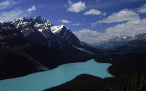 lake, snow, nature, landscape