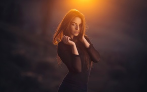 model, sun rays, girl