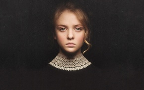 blonde, girl, portrait, face