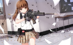 HK G36, Yuri Shoutu, G36, weapon, Gunslinger Girl, suppressors