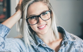 brunette, girl, model, blonde