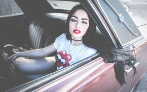 brunette, girl, model