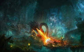 fantasy art, dragon