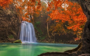 landscape, nature, waterfall