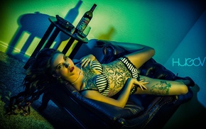tattoo, girl, model
