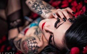 girl, model, tattoo