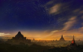 Myanmar, stars, Weerapong Chaipuck, sky, Bagan, space