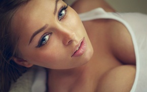 face, girl, Maria Iordan, cleavage, model