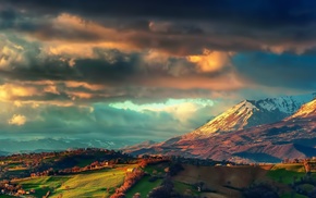 clouds, nature, landscape