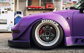 Porsche, purple, race cars, modified, car, neon