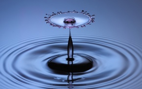 water drops, ripples, water