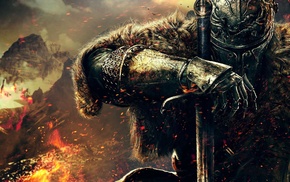 Dark Souls II, sword, knights, video games, medieval