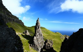 rock, nature, Scotland, landscape, UK, cliff