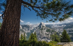 landscape, mountain, nature, trees