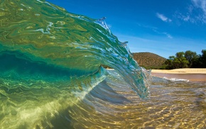 landscape, nature, waves