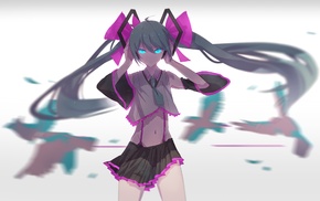 Hatsune Miku, anime, twintails