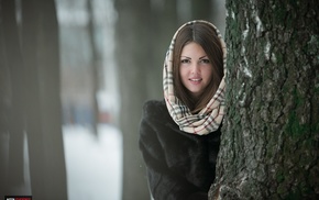 trees, model, girl, face