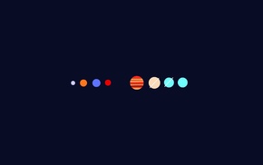 planet, Solar System, minimalism