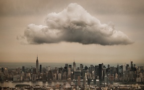 clouds, city