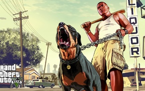 Rottweiler, video game characters, Grand Theft Auto V, Rockstar Games
