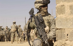 soldier, gun, weapon, war, military training, army gear