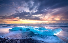 ice, nature, landscape, beach