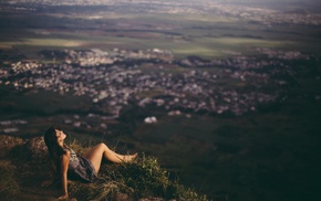 girl, model, nature