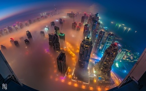 Dubai, skyscraper, mist, United Arab Emirates, cityscape, city
