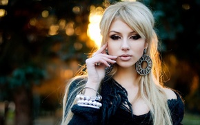 blonde, model, girl, face, portrait